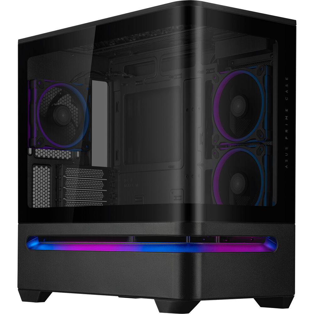 ASUS Prime AP202 ARGB mATX Case with 3 ARGB Fans - Black