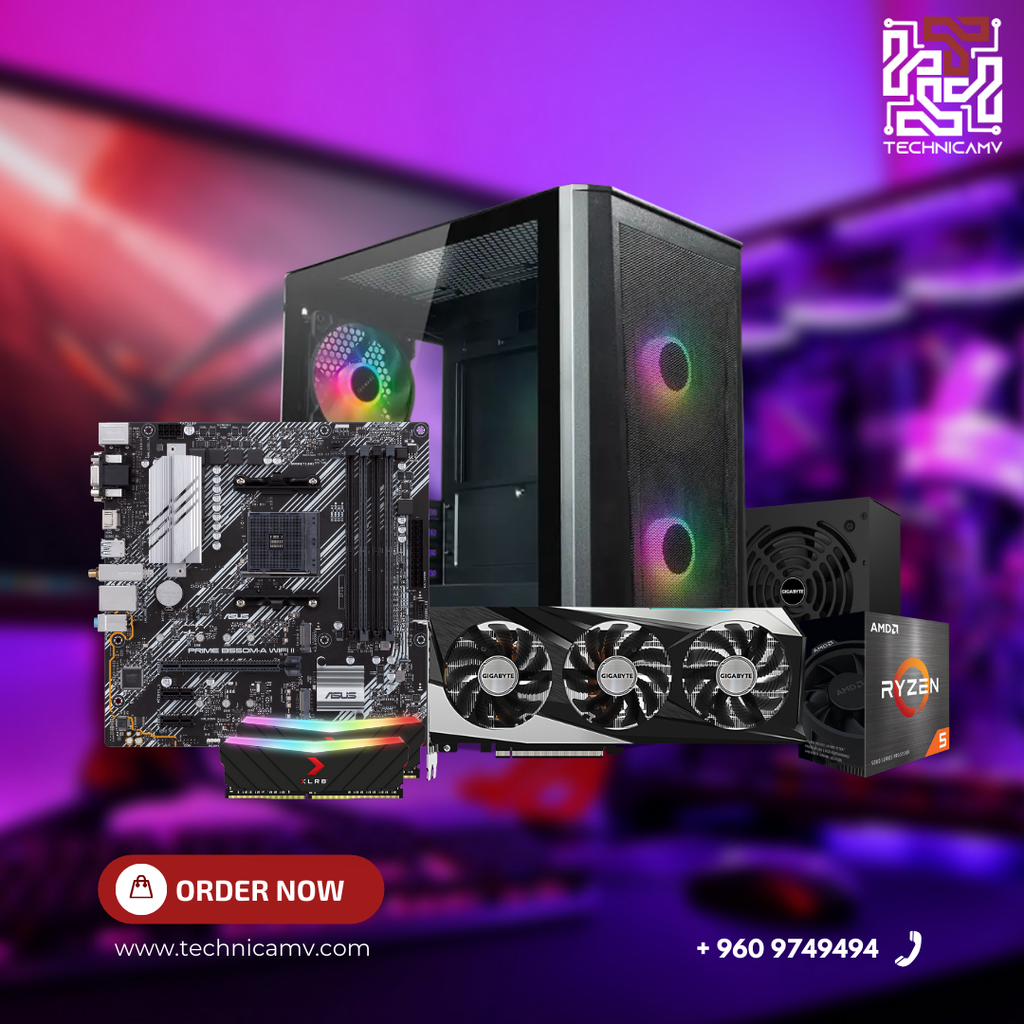 Custom Built PC - AMD Ryzen 5 5500, RX 7600, 32GB RAM DDR4, 500GB NVME