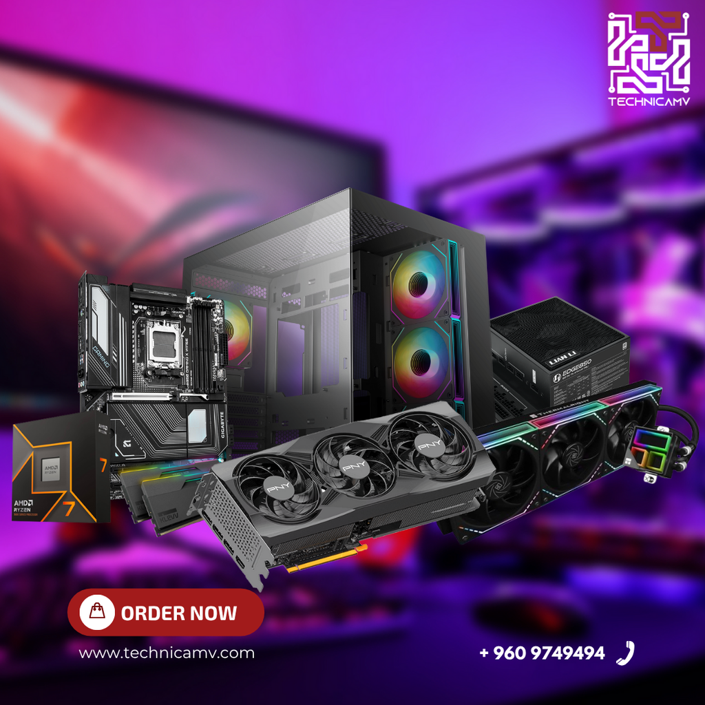 Custom Built PC - AMD Ryzen 7 9700X, RTX 5070 Ti, 32GB RAM DDR5, LIQUID COOLED