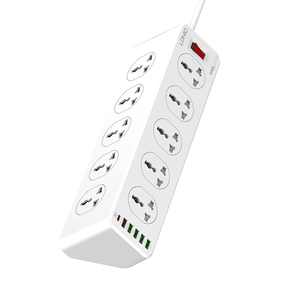 LDNIO SC10610 Surge Protector with 10*Outlets/5 *U SB / 1 * PD USB-C