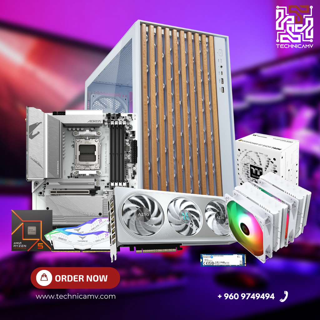 Custom Built PC - AMD Ryzen 5 9600X, RTX 5060, 32GB RAM DDR5, 1TB NVME, AIR COOLED