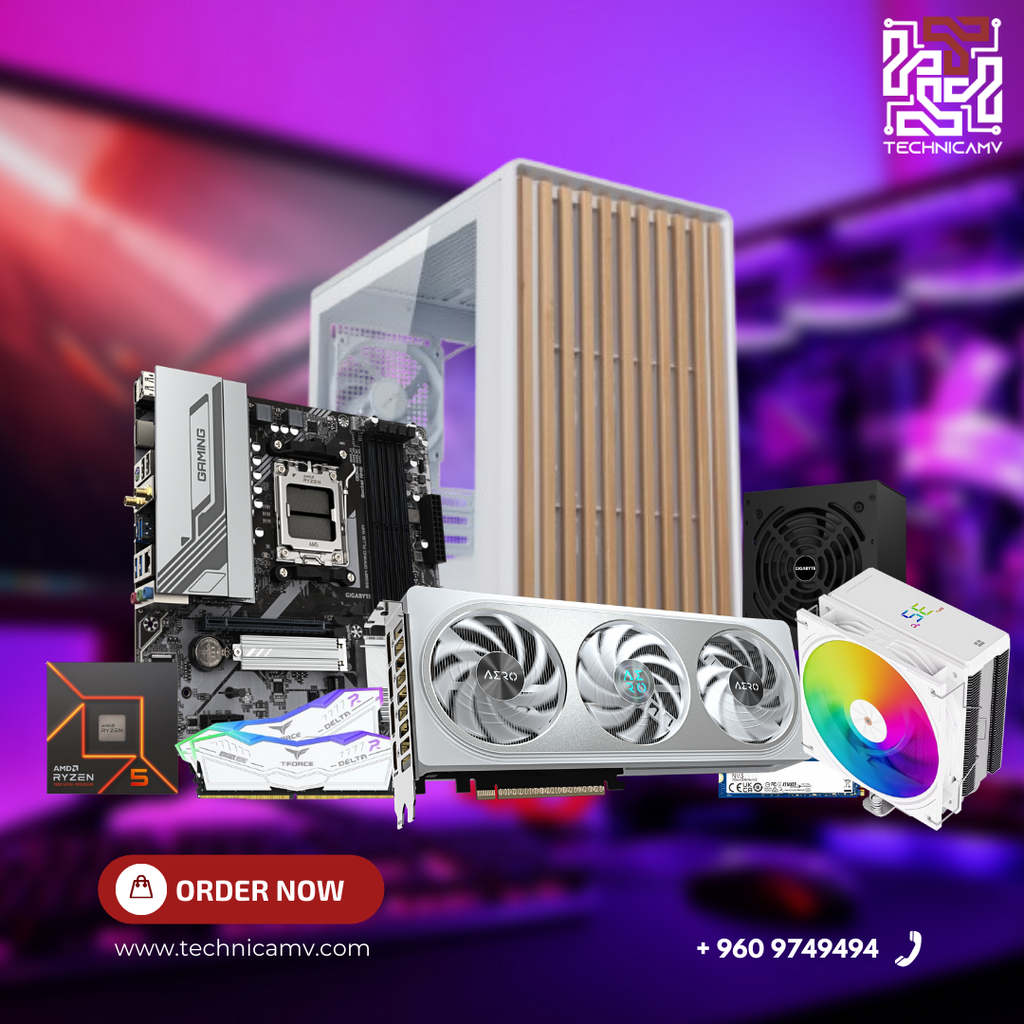 Custom Built PC - AMD Ryzen 5 7500F, RTX 5060, 32GB RAM DDR5, 1TB NVME, AIR COOLED