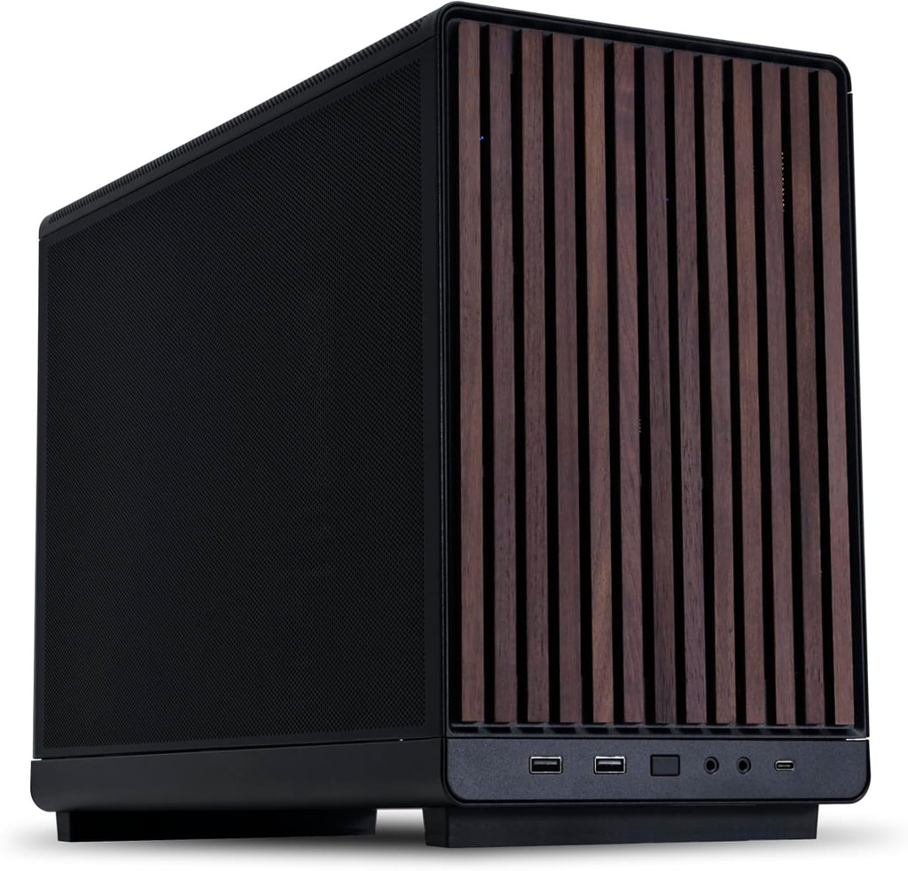LIAN LI A3-MATX-WD PC CASE -  BLACK WOODEN