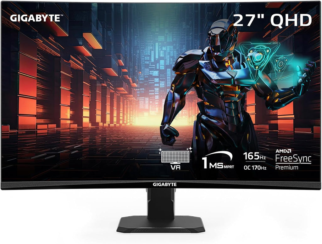 Gigabyte GS27QC 27" 1440p 165 Hz Curved Gaming Monitor