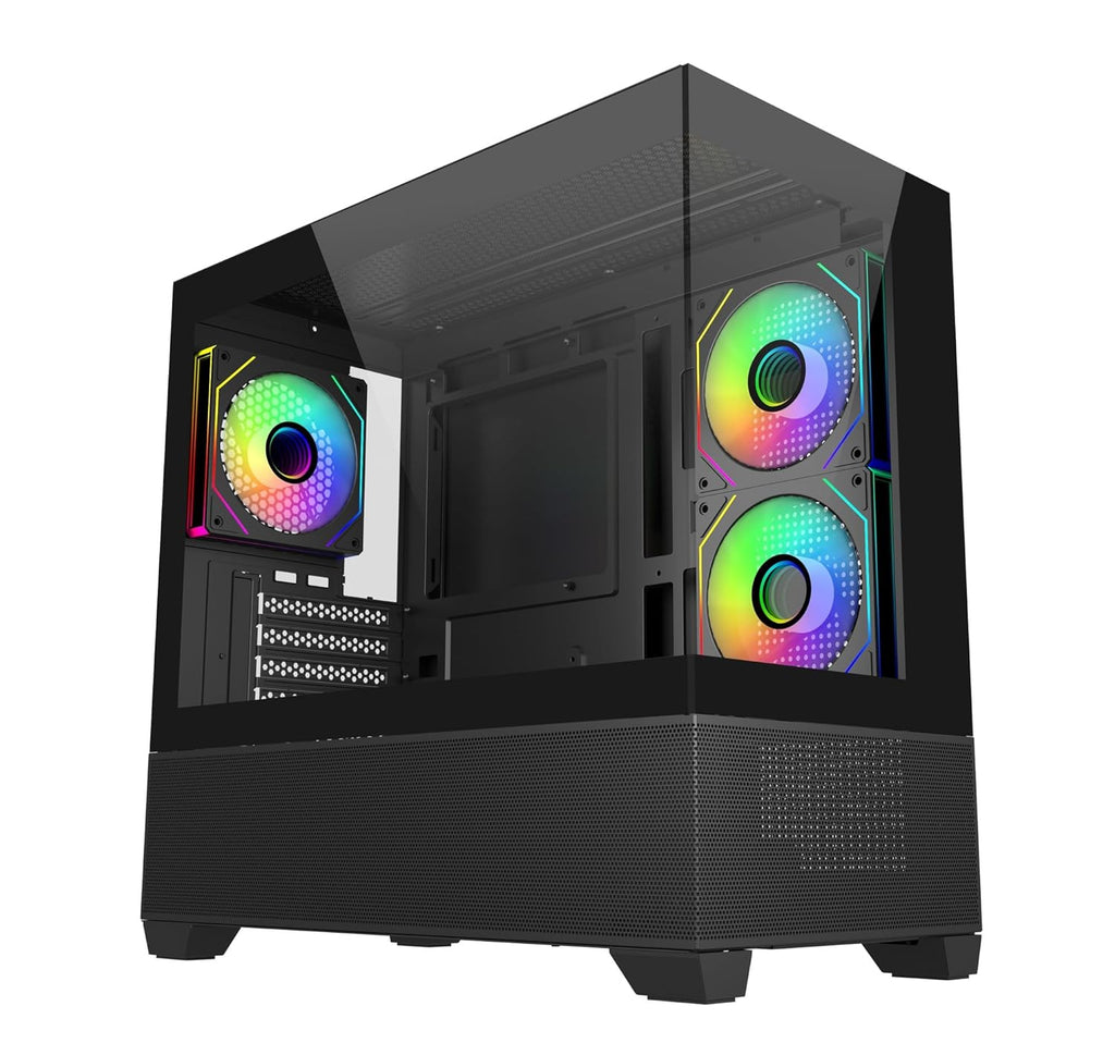 COOLER MASTER ELITE 490 TG ARGB ATX CASE - BLACK