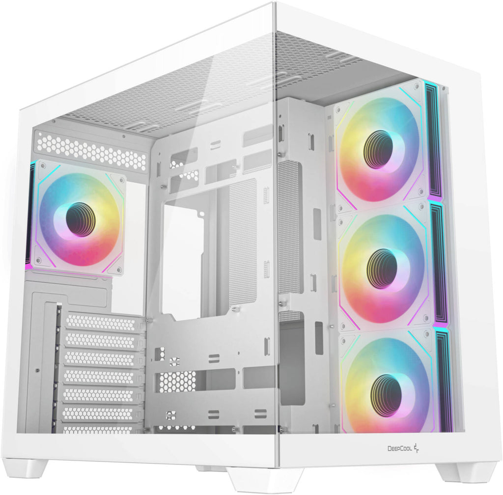 DEEPCOOL CG530 4F ATX Case with 4 ARGB Fans - White