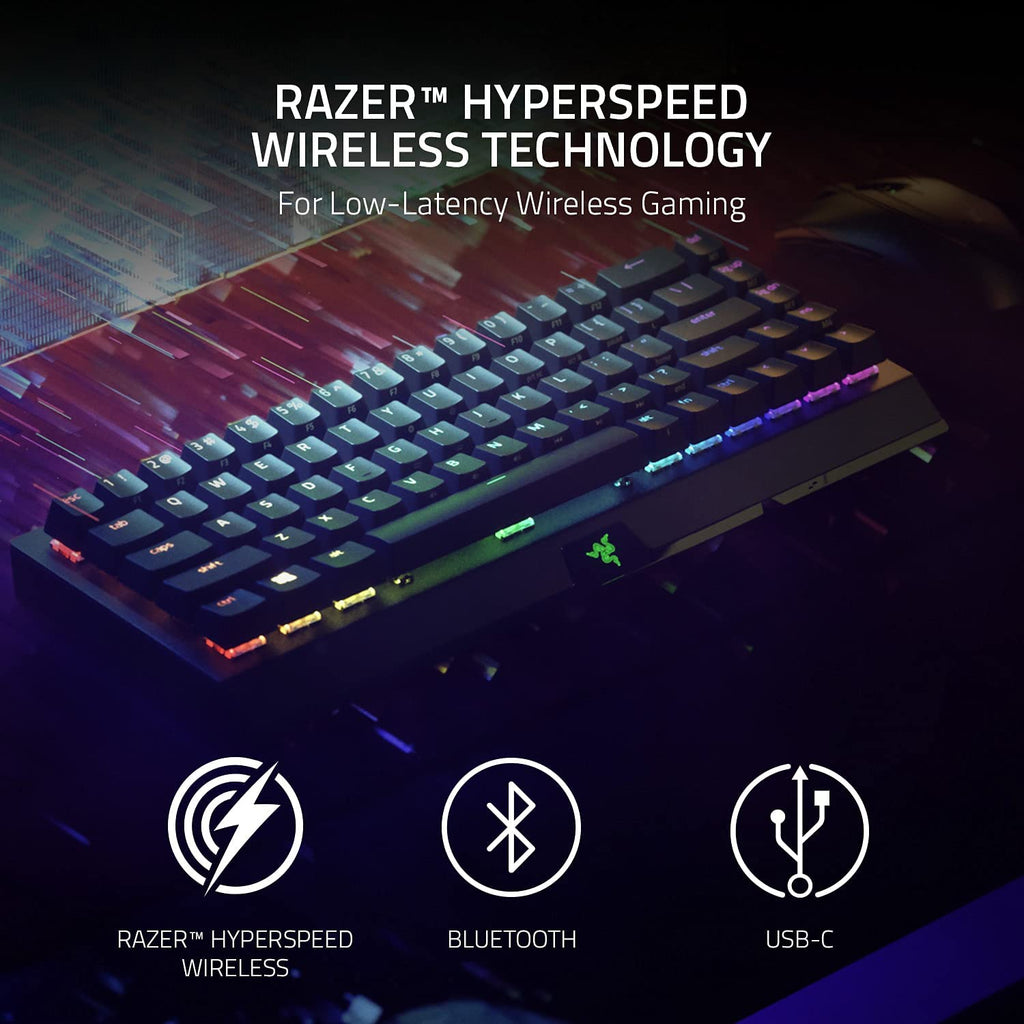 Razer BlackWidow V3 Mini HyperSpeed 65% Wireless store Mechanical Gaming Keyboard